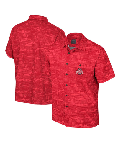 Colosseum Scarlet Ohio State Buckeyes Ozark Button-up Shirt In Scarlet