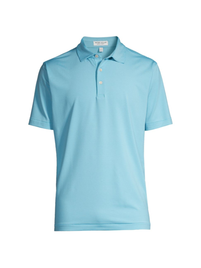 Shop Peter Millar Men's Crown Sport Jubilee Performance Jersey Polo Shirt In Jasper Blue