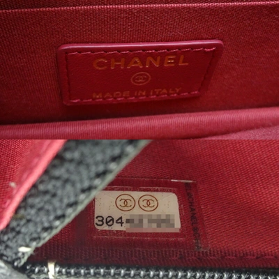 Pre-owned Chanel Wallet On Chain Black Leather Wallet  ()
