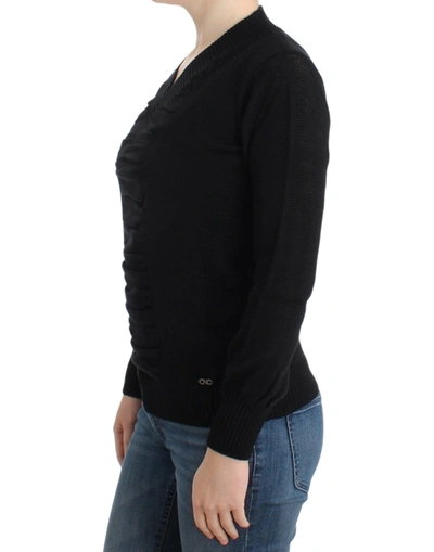 Shop Costume National Elegant V-neck Lightweight Women's Sweater In Black