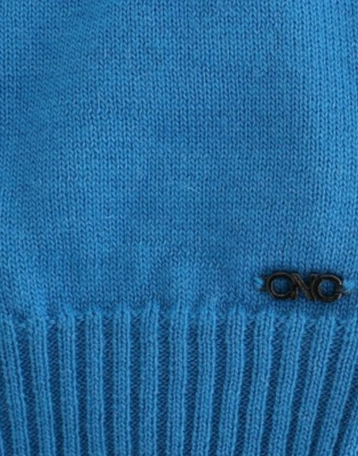 Shop Costume National Cozy Scoop Neck Blue Knit Women's Sweater