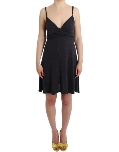 Shop Costume National Chic Gray Knee-length Spaghetti Strap Women's Dress