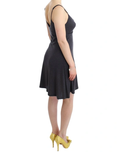 Shop Costume National Chic Gray Knee-length Spaghetti Strap Women's Dress