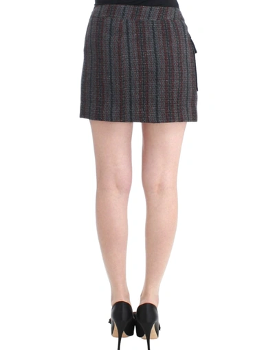 Shop Costume National Chic Wool Blend Mini Skirt In Women's Gray