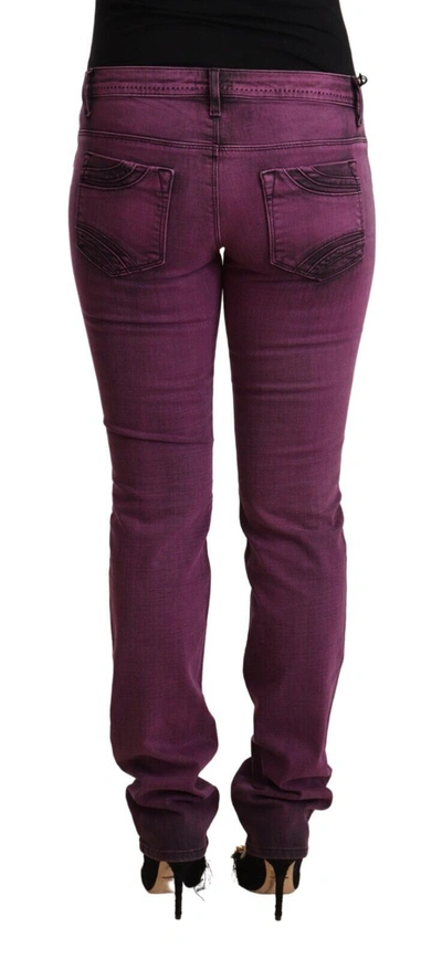 Shop Costume National Elegant Purple Slim Fit Denim Women's Jeans