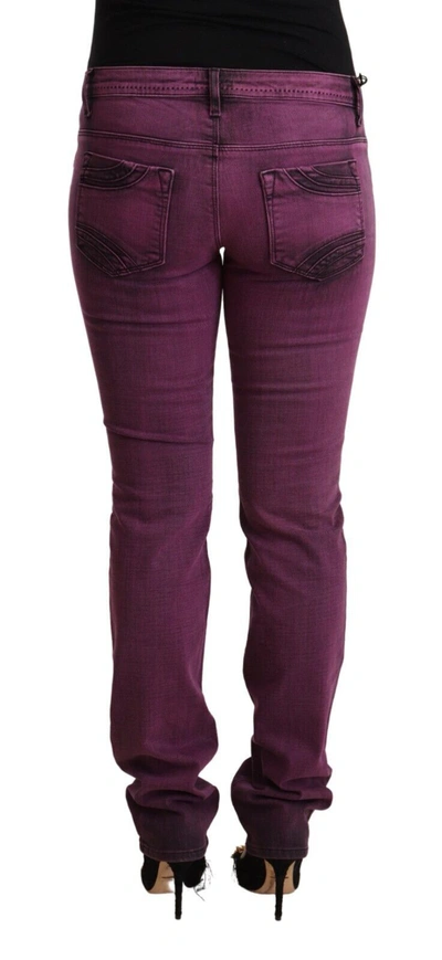 Costume National Purple Cotton Stretch Slim Fit Denim Jeans In Purple