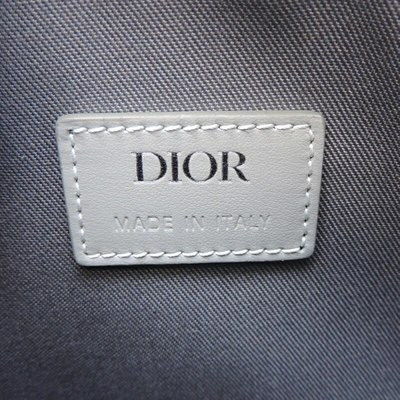 Shop Dior Grey Canvas Shoulder Bag ()