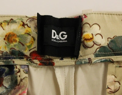 Shop Dolce & Gabbana Beige Cotton Chinos Women's Pants