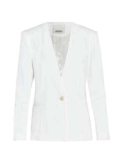 Shop Isabel Marant Women's Manzil Structured Blazer In White