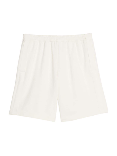 Shop Helmut Lang Men's Cotton Relaxed-fit Sweatshorts In Ivory