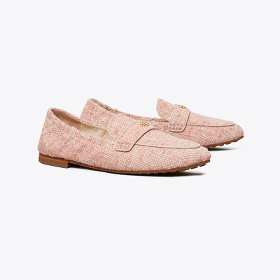 Shop Tory Burch Ballet Loafer In Peach/ivory/new Cream