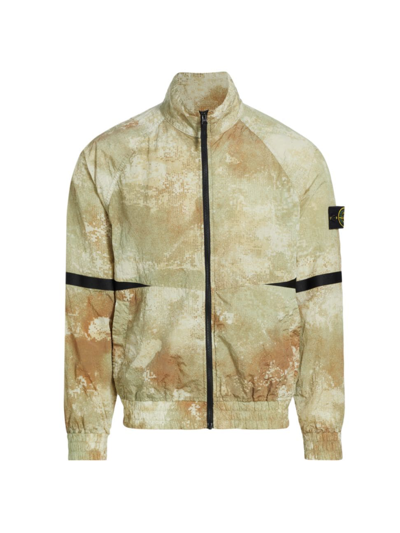 Shop Stone Island Men's Abstract Zip Jacket In Grey