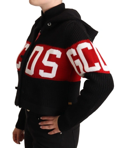 Shop Gcds Chic Black Cashmere Cardigan Women's Jacket