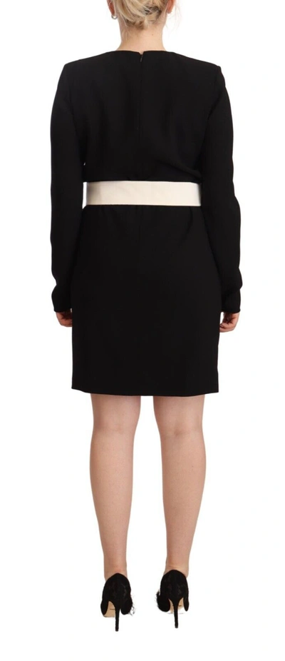 Shop Givenchy Elegant Black Wool Mini Dress With Women's Belt