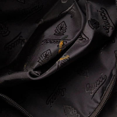 Shop Gucci Crest Brown Leather Shoulder Bag ()