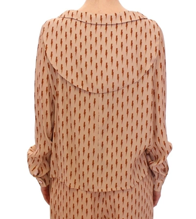 Shop Licia Florio Pink Long Sleeve Button Front Blouse Women's Shirt
