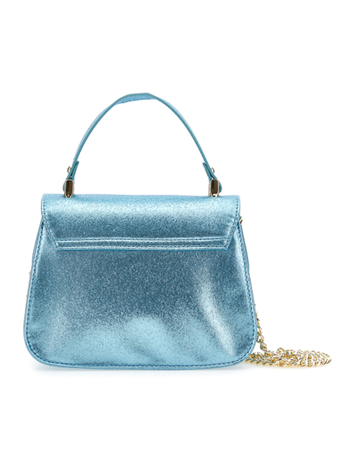 Monnalisa Glitter Handbag In Light Blue