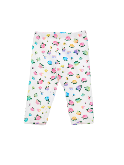 Shop Chiara Ferragni Pink Leggings In White + Multicolor