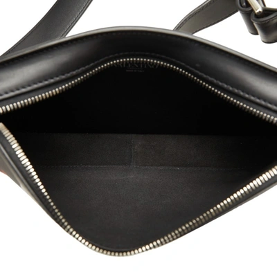 Shop Valentino Garavani Vltn Black Leather Shoulder Bag ()