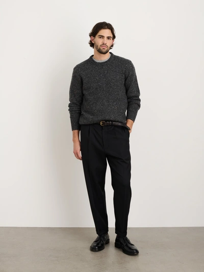 Alex Mill Donegal Crewneck Sweater In Charcoal