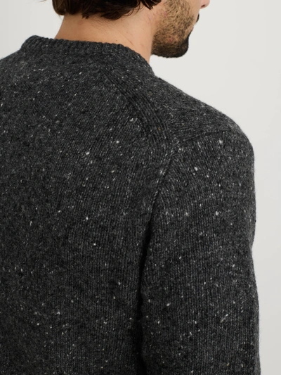 Alex Mill Donegal Crewneck Sweater In Charcoal