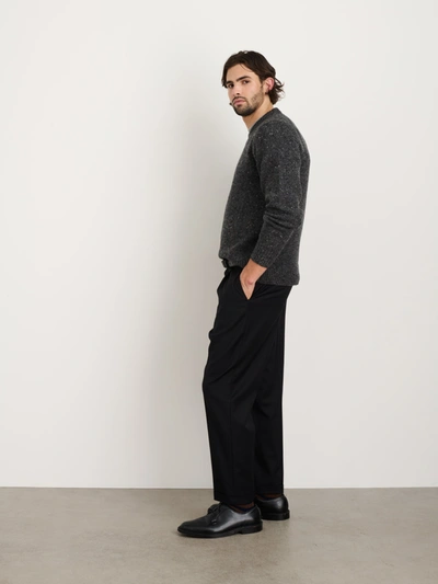Alex Mill Donegal Crewneck Sweater In Charcoal