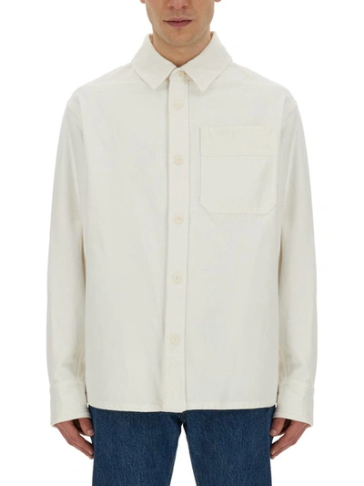 Shop Apc A.p.c. Denim Shirt In White