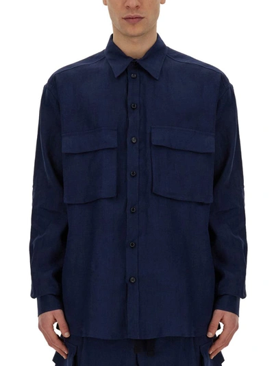 Shop Dolce & Gabbana Shirt With Pockets In Blue