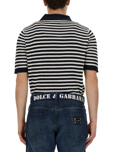 Shop Dolce & Gabbana V-neck Polo Shirt In Multicolour