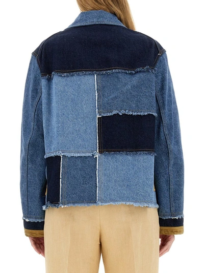 Fay Patchwork-design Denim Jacket In Denim