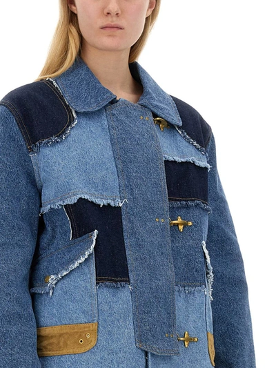 Fay Patchwork-design Denim Jacket In Denim