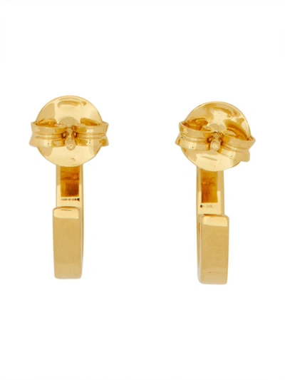 Shop Mm6 Maison Margiela Numeric Signature Hoop Earrings In Gold