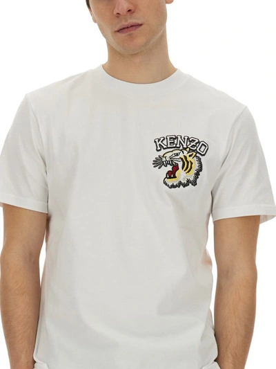 Shop Kenzo "tiger Varsity" T-shirt In White