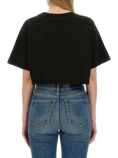 Shop Kenzo Cropped Fit T-shirt In Black
