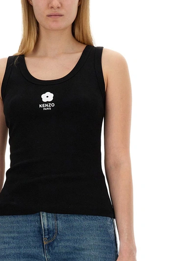 Shop Kenzo Tops With Logo In Black