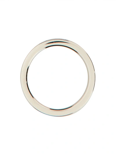 Shop Mm6 Maison Margiela Logo Ring In Silver