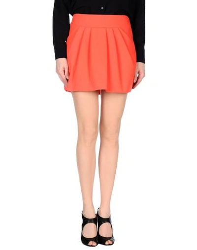 Shop Diane Von Furstenberg Mini Skirt In Red