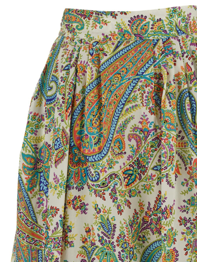 Shop Etro Cotton Skirt In Multicolor