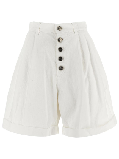 Shop Etro Cotton Shorts In White