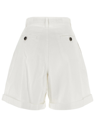 Shop Etro Cotton Shorts In White