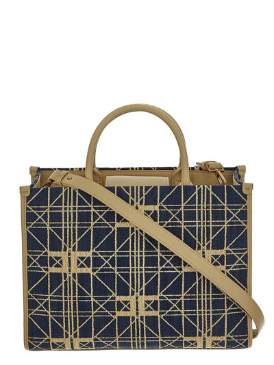 Shop Elisabetta Franchi Logo  Bag In Blue