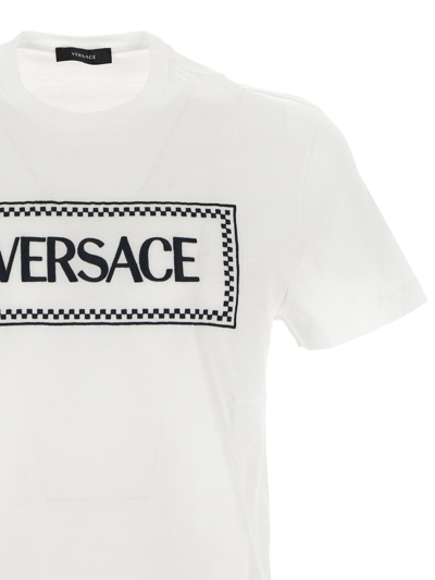 Shop Versace Cotton T-shirt In White