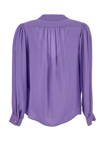 Shop Elisabetta Franchi Viscose Blouse In Purple