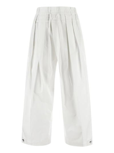 Shop Jil Sander Cotton Trousers In White