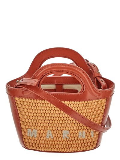 Shop Marni Tropicalia Micro Bag In Orange