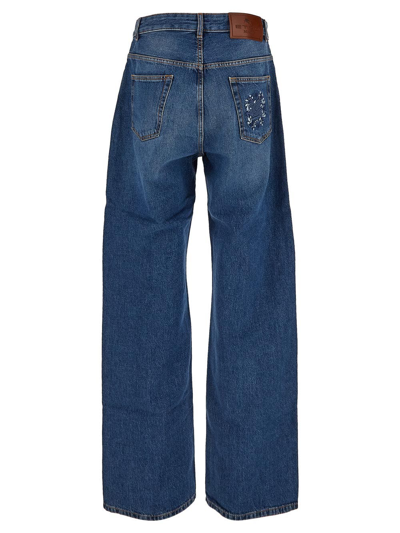 Shop Etro Loose Jeans In Blue