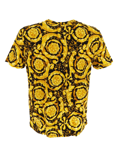 Shop Versace Cotton T-shirt In Multicolor