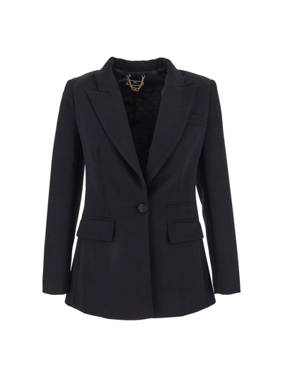 Shop Elisabetta Franchi Tight Jacket In Black