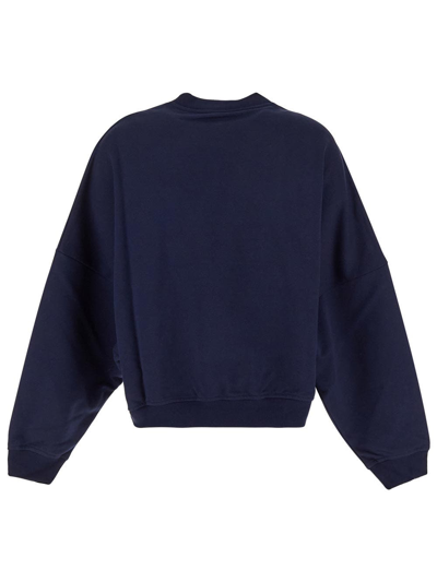 Shop Marni Cotton Sweatshirt In Blue