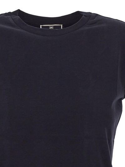 Shop Elisabetta Franchi Cotton T-shirt In Black